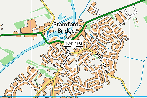 YO41 1PQ map - OS VectorMap District (Ordnance Survey)