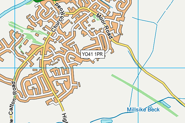 YO41 1PR map - OS VectorMap District (Ordnance Survey)