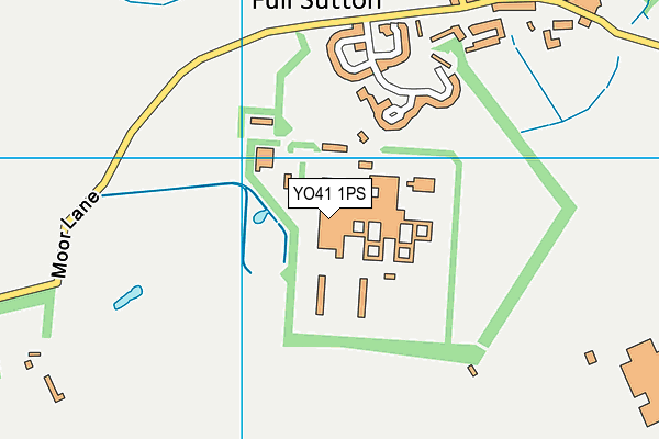Hmp Full Sutton map (YO41 1PS) - OS VectorMap District (Ordnance Survey)