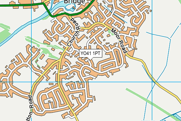 YO41 1PT map - OS VectorMap District (Ordnance Survey)