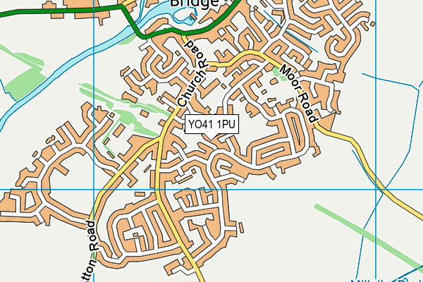 YO41 1PU map - OS VectorMap District (Ordnance Survey)