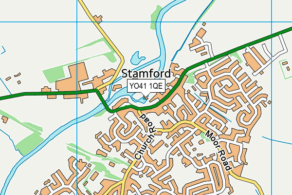 YO41 1QE map - OS VectorMap District (Ordnance Survey)