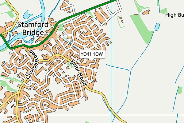 YO41 1QW map - OS VectorMap District (Ordnance Survey)