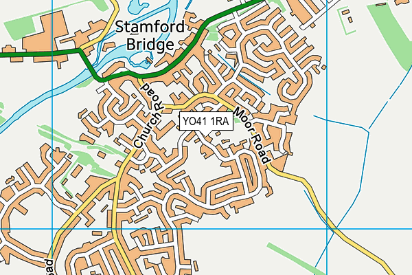 YO41 1RA map - OS VectorMap District (Ordnance Survey)