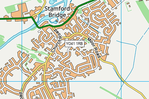 YO41 1RB map - OS VectorMap District (Ordnance Survey)