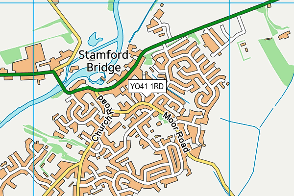 YO41 1RD map - OS VectorMap District (Ordnance Survey)