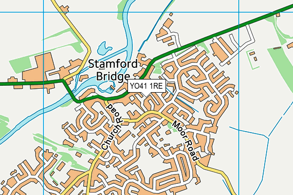 YO41 1RE map - OS VectorMap District (Ordnance Survey)