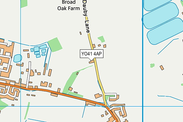 YO41 4AP map - OS VectorMap District (Ordnance Survey)
