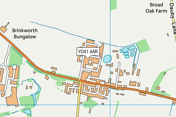 YO41 4AR map - OS VectorMap District (Ordnance Survey)