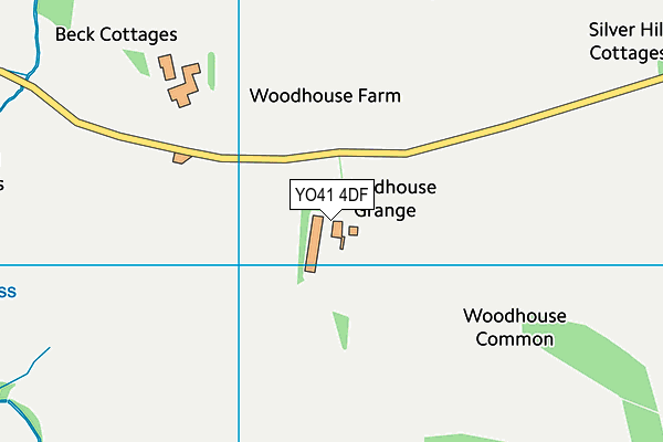 Woodhouse Grange Cricket Club map (YO41 4DF) - OS VectorMap District (Ordnance Survey)