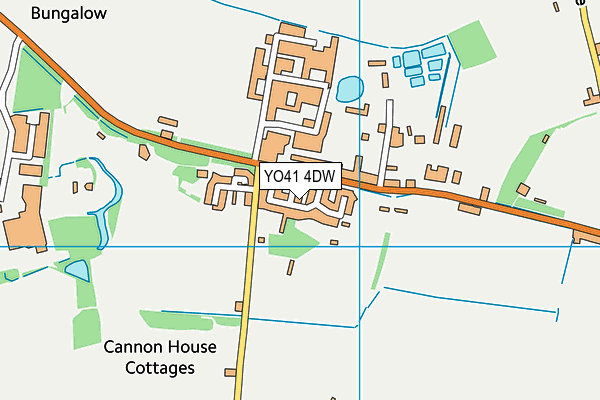 YO41 4DW map - OS VectorMap District (Ordnance Survey)