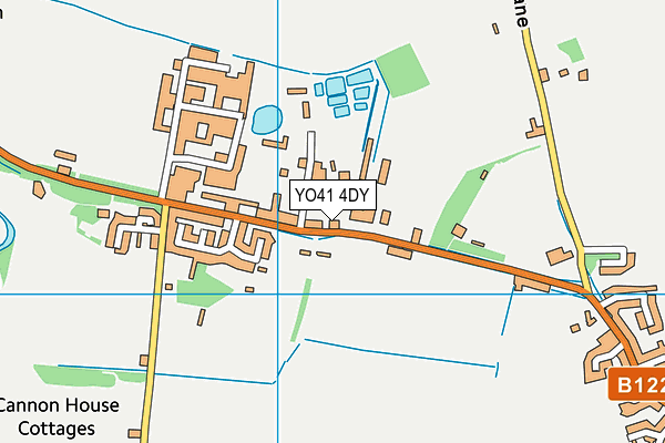 Lower Derwent Sports And Social Club map (YO41 4DY) - OS VectorMap District (Ordnance Survey)