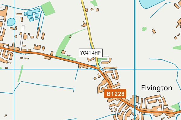 Elvington Church of England Voluntary Controlled Primary School map (YO41 4HP) - OS VectorMap District (Ordnance Survey)