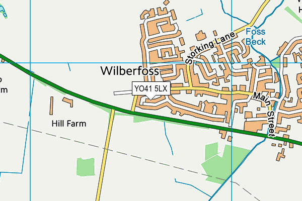 YO41 5LX map - OS VectorMap District (Ordnance Survey)