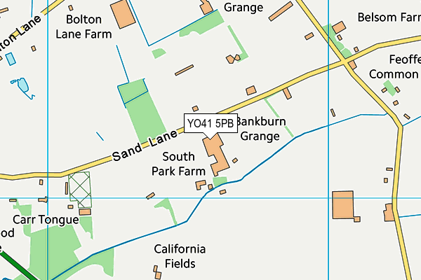 YO41 5PB map - OS VectorMap District (Ordnance Survey)