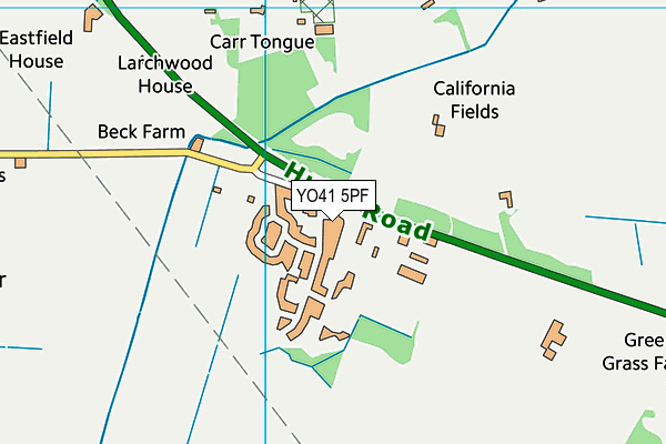 YO41 5PF map - OS VectorMap District (Ordnance Survey)