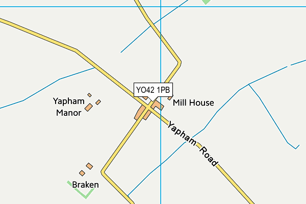 YO42 1PB map - OS VectorMap District (Ordnance Survey)