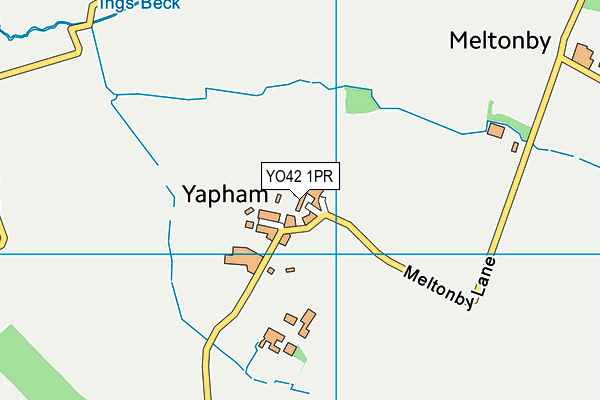 YO42 1PR map - OS VectorMap District (Ordnance Survey)