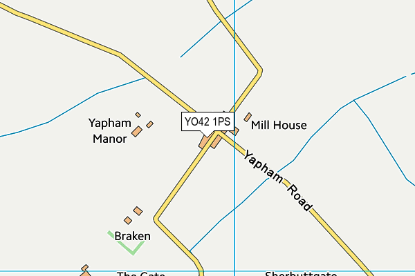 YO42 1PS map - OS VectorMap District (Ordnance Survey)