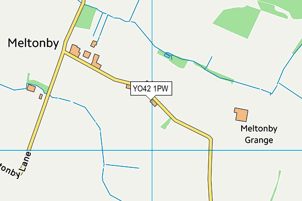 YO42 1PW map - OS VectorMap District (Ordnance Survey)