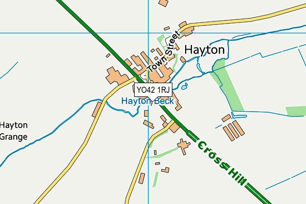 YO42 1RJ map - OS VectorMap District (Ordnance Survey)