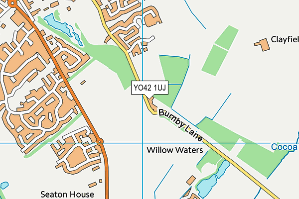 Pocklington Cricket Club map (YO42 1UJ) - OS VectorMap District (Ordnance Survey)