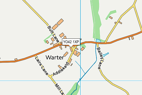 YO42 1XP map - OS VectorMap District (Ordnance Survey)