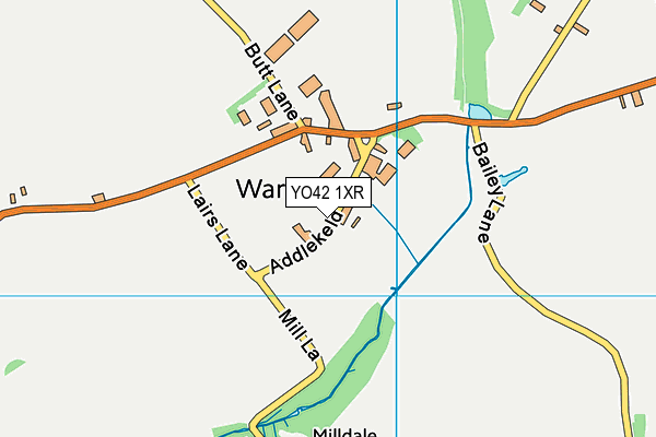 YO42 1XR map - OS VectorMap District (Ordnance Survey)