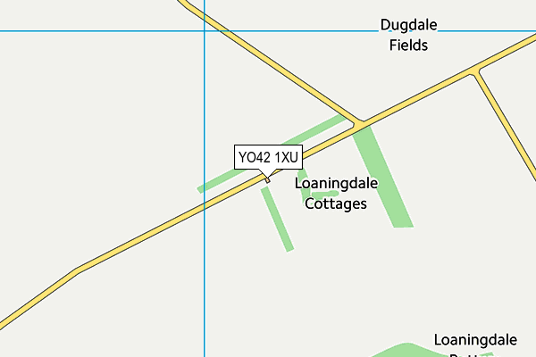 YO42 1XU map - OS VectorMap District (Ordnance Survey)