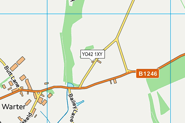 YO42 1XY map - OS VectorMap District (Ordnance Survey)