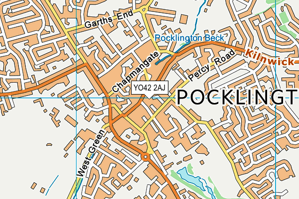 YO42 2AJ map - OS VectorMap District (Ordnance Survey)