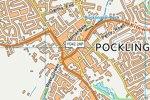 YO42 2AP map - OS VectorMap District (Ordnance Survey)