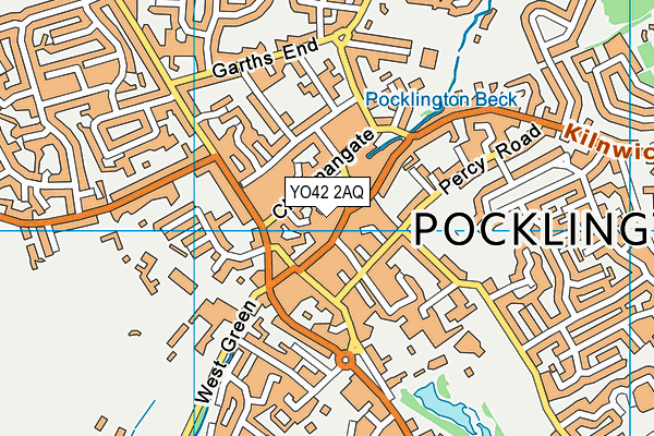 YO42 2AQ map - OS VectorMap District (Ordnance Survey)