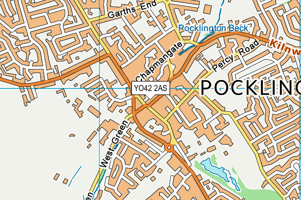YO42 2AS map - OS VectorMap District (Ordnance Survey)