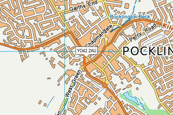 YO42 2AU map - OS VectorMap District (Ordnance Survey)