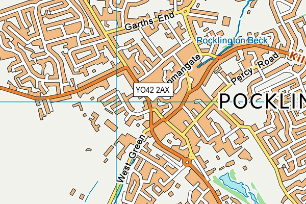 YO42 2AX map - OS VectorMap District (Ordnance Survey)