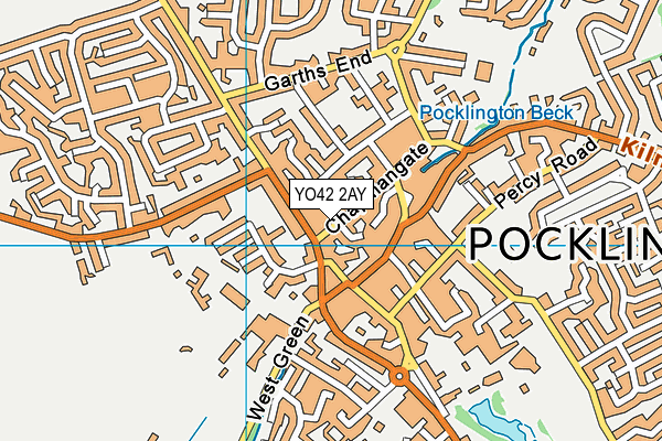 YO42 2AY map - OS VectorMap District (Ordnance Survey)
