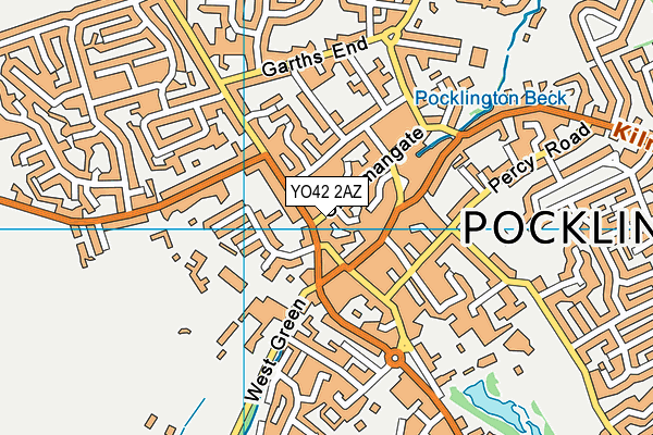 YO42 2AZ map - OS VectorMap District (Ordnance Survey)