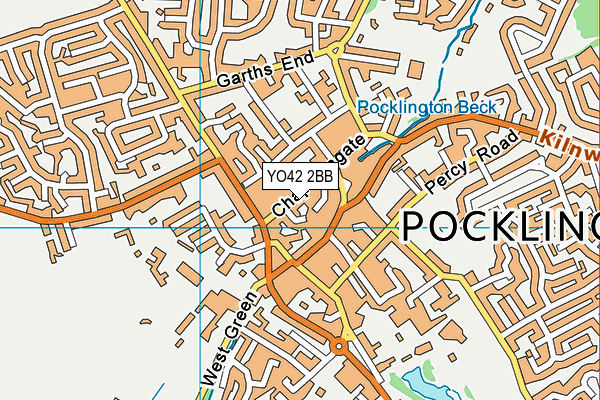 YO42 2BB map - OS VectorMap District (Ordnance Survey)