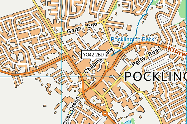 YO42 2BD map - OS VectorMap District (Ordnance Survey)