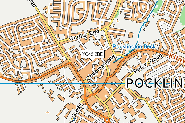 YO42 2BE map - OS VectorMap District (Ordnance Survey)