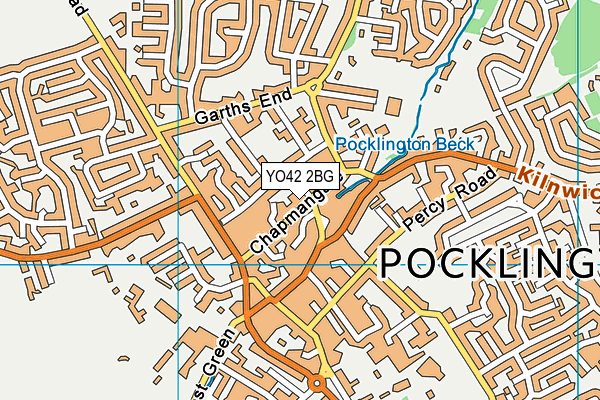 YO42 2BG map - OS VectorMap District (Ordnance Survey)