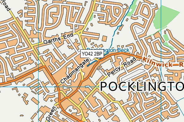 YO42 2BP map - OS VectorMap District (Ordnance Survey)