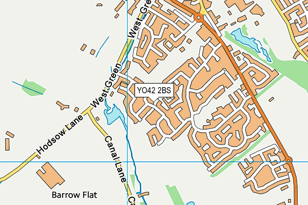 YO42 2BS map - OS VectorMap District (Ordnance Survey)