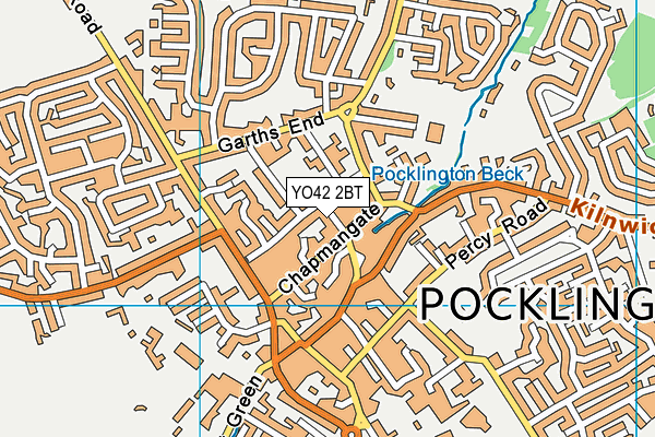 YO42 2BT map - OS VectorMap District (Ordnance Survey)