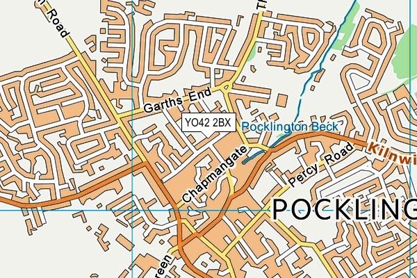 Pocklington Junior School map (YO42 2BX) - OS VectorMap District (Ordnance Survey)