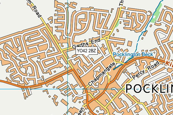 YO42 2BZ map - OS VectorMap District (Ordnance Survey)