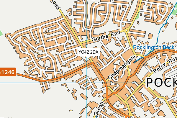 YO42 2DA map - OS VectorMap District (Ordnance Survey)