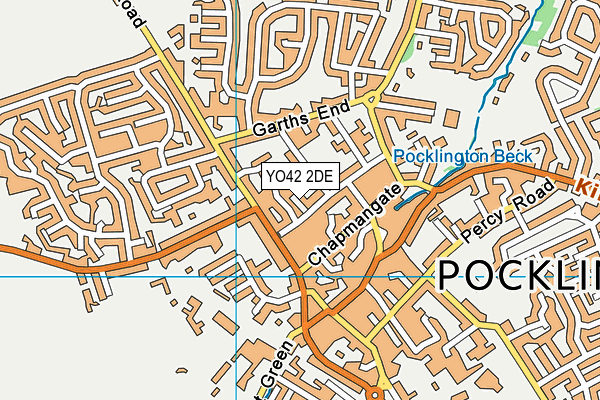 YO42 2DE map - OS VectorMap District (Ordnance Survey)