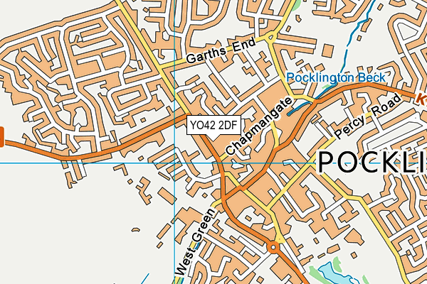 YO42 2DF map - OS VectorMap District (Ordnance Survey)